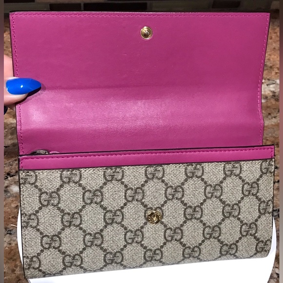 GUCCI GG Supreme French Flap Long Wallet ❤️🔥 - Picture 16 of 17